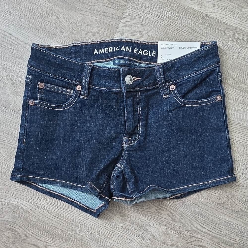 American Eagle Outfitters Blue Jean Shorts Classic Stretchy Design